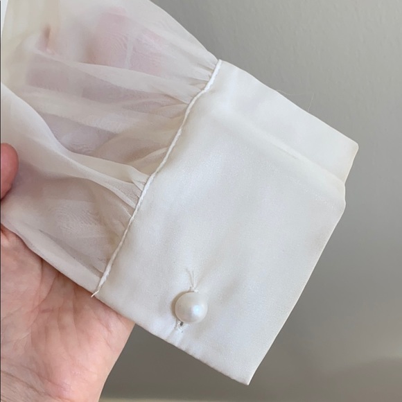 Forever 21 Sheer Pearl Button Blouse - Picture 8 of 8